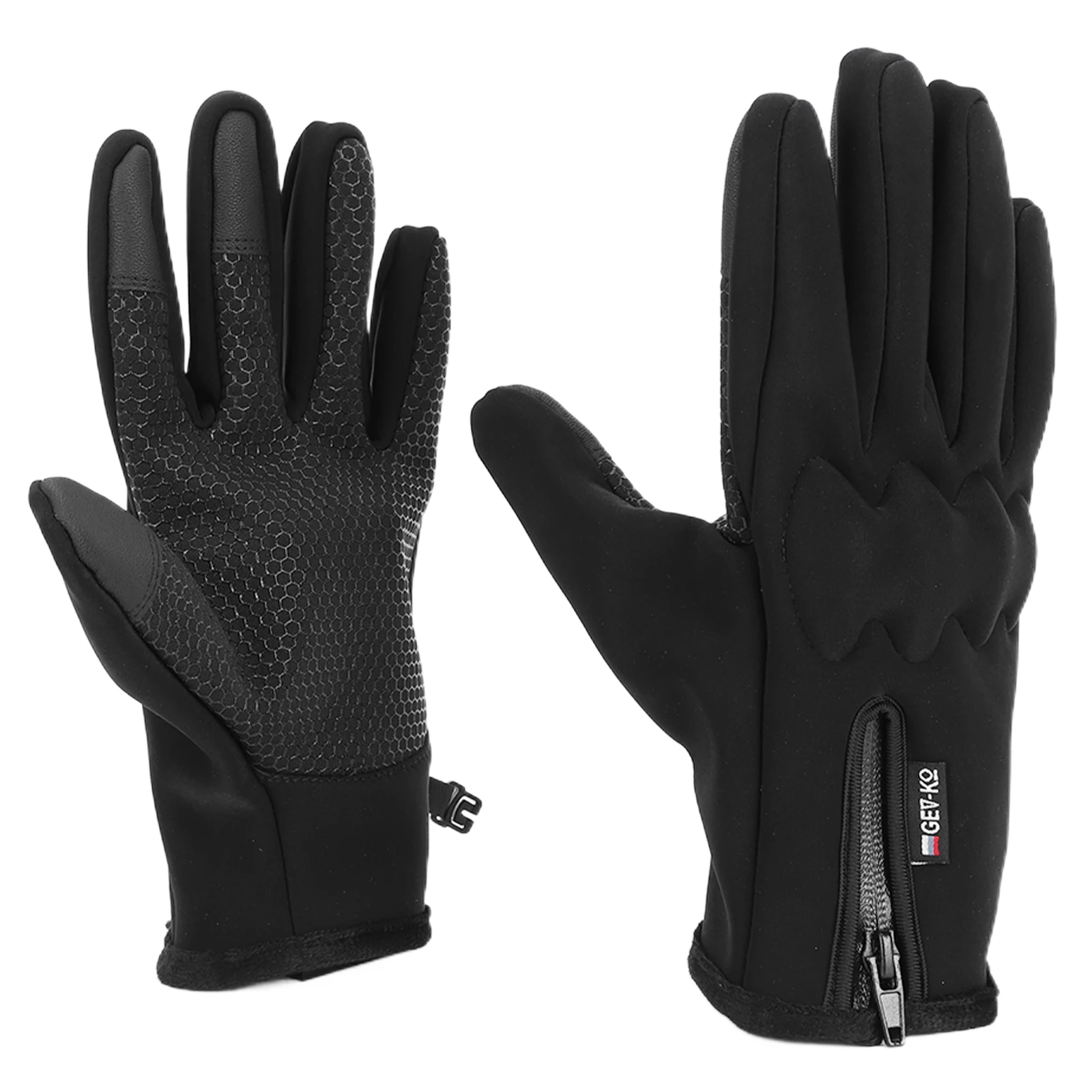 

Winter Sports Gloves with Buckle Skiing Touchscreen Glove Anti-Slip Fleece-Lined Warm Gloves for Fishing Driving Motorcycle Ski