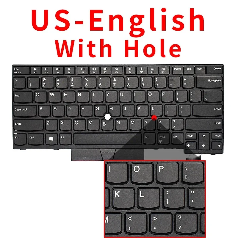 Replacement Backlit Laptop Keyboard for Lenovo ThinkPad T470 T480 A475 A485 P/N 01AX569 01AX487 01AX528 01HX419 US RU SP Layout view 6