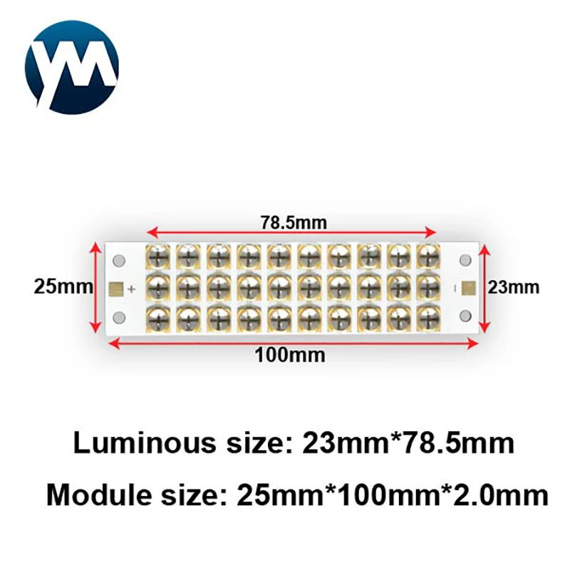 300w módulo uv do diodo emissor de luz da potência da altura 6565/6868 10w 365nm 385nm 395nm 405nm que cura a lâmpada do inkjet do leito impressora 3d refrigerar ar/água coo