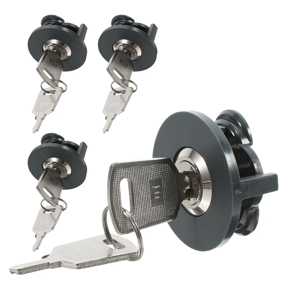 

4Pcs Zinc Alloy Industrial Plug Anti-Touch Safety Lock Rotary Tongue Design for Factories Workshops Row Plate