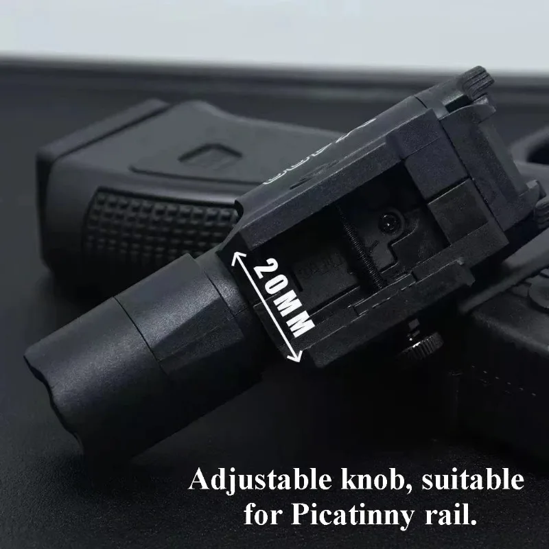 Linterna de Alta Intensidad 2 en 1 X400U con Puntero Láser, Compatible con Rieles de 20 mm, para Pistolas de Airsoft, Caza, Partidos de CS, Juegos de Guerra (Batería no Incluida)