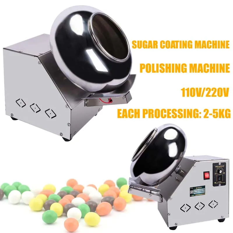 Candy Pill Polishing Machine Small Commercial Automatic Household Tablet Coating Machine Food Processing Sugar Coating Machine