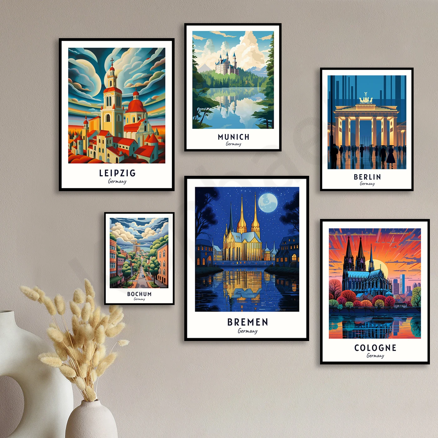 ألمانيا ، ألمانيا ، ألمانيا ، ألمانيا ، من ألمانيا ، من ملصق المناظر الطبيعية للسفر في مدينة ألمانيا #2