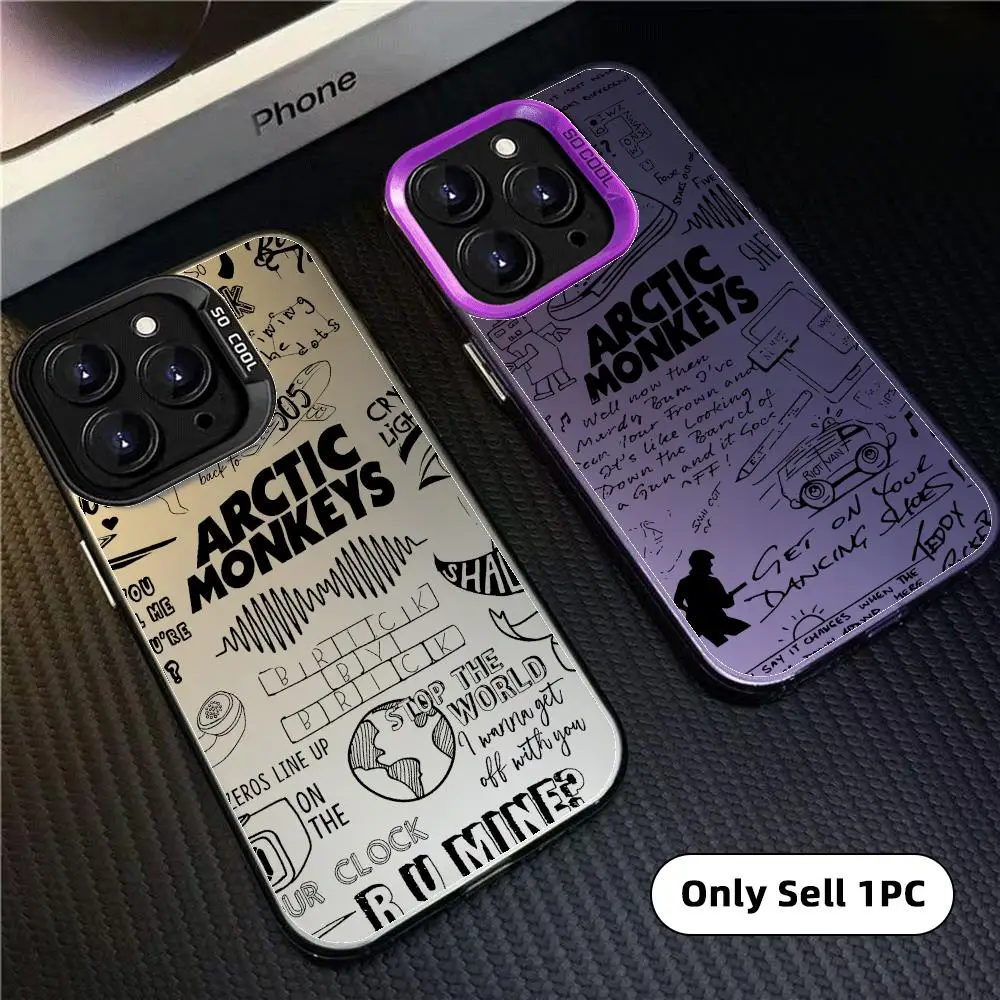 A-Arctic Monkeys Band Phone Case Colorful Matte Laser Aurora Phone Case For IPhone 18 17 16 15 14 13 12 11 Pro Max Air