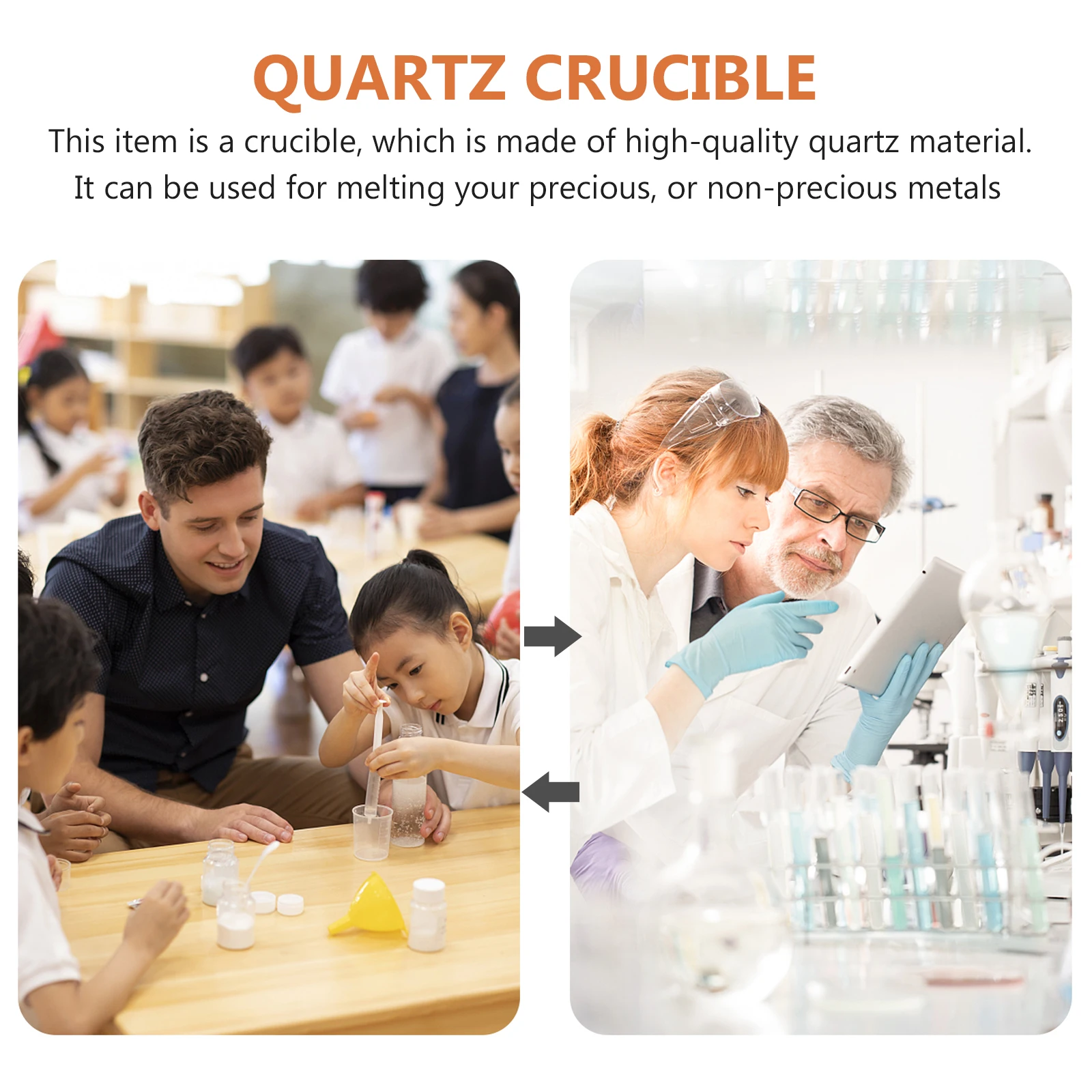 1 قطعة أداة تكرير بوتقة الكوارتز المقاومة للحرارة لسبائك الذهب والفضة سهلة التركيب للاستخدام الشخصي الاحترافي #1