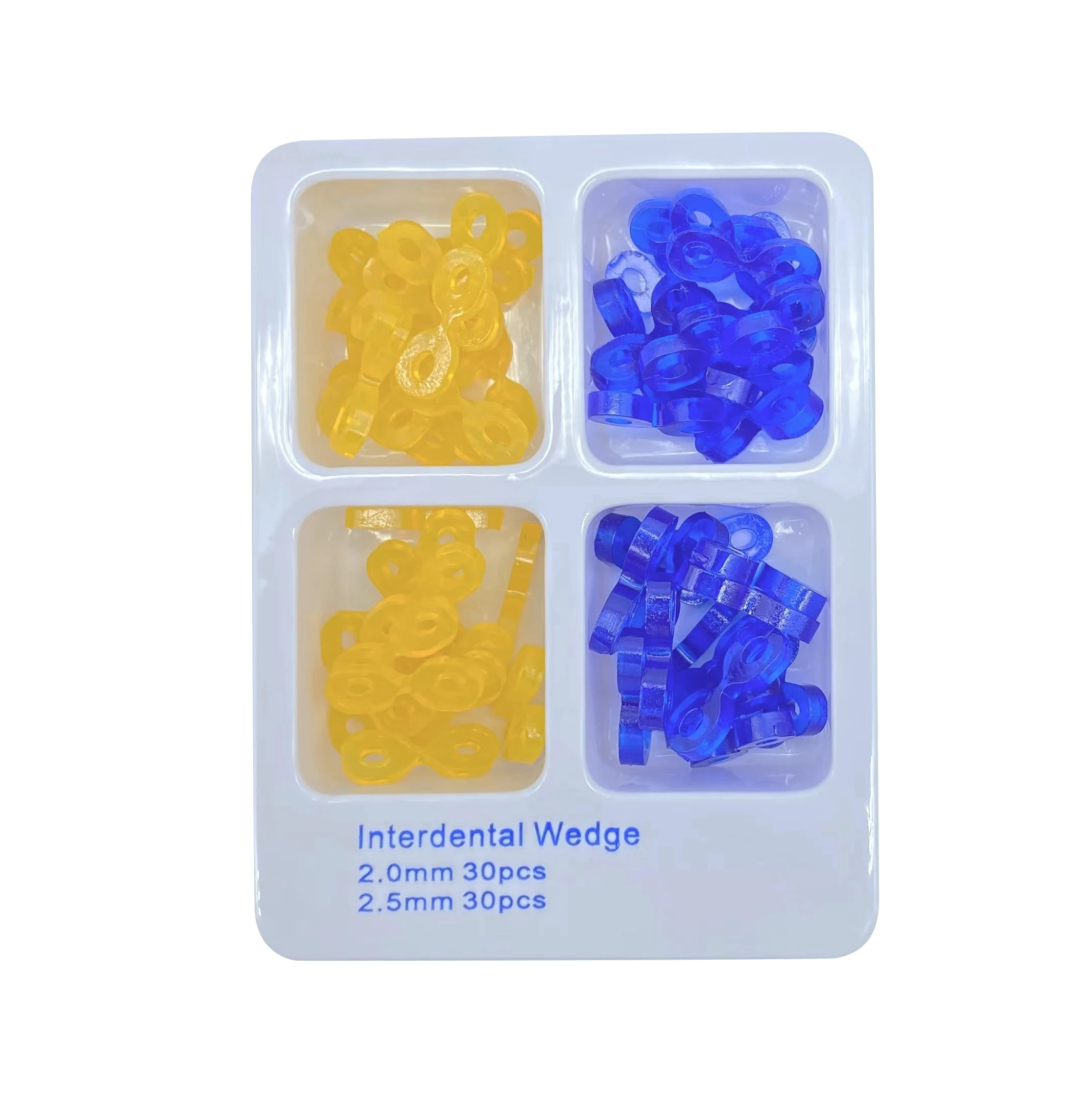 60pcs/Pack WELL CK Dental Elastic Rubber Fixing Wedges Flexible Interdental Wedge Matrix Matrices Dam Composite Dentistry