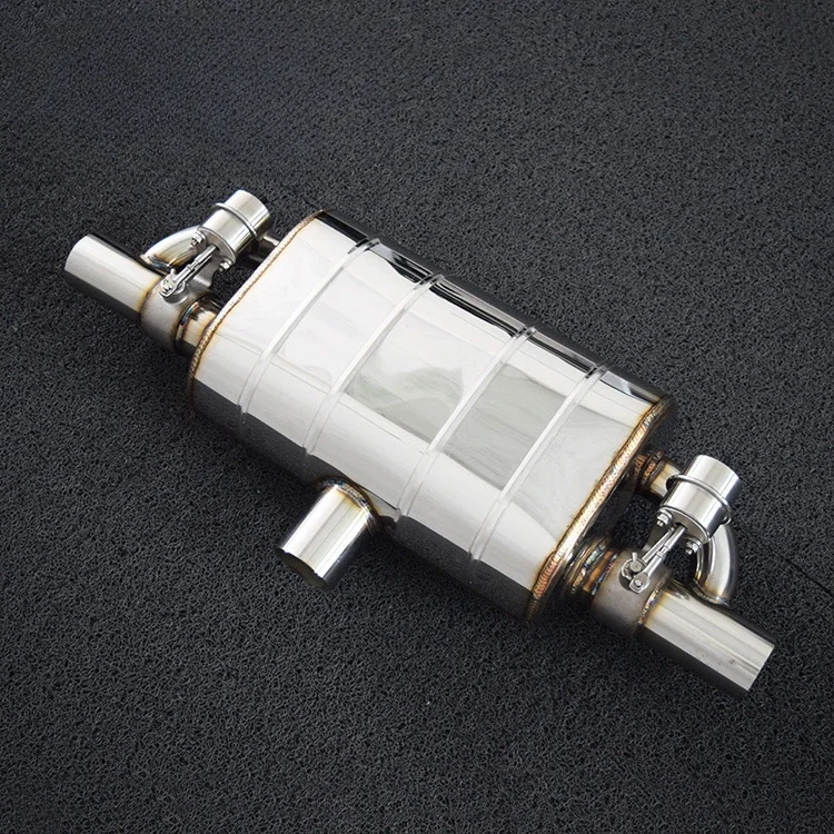 Factory direct sales, automobile modified exhaust pipe remote control variable vacuum T drum in double out valve pneumatic