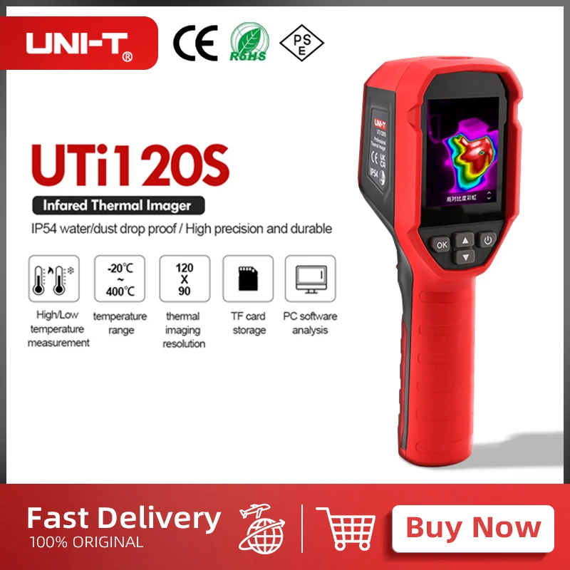 UNI-T UTi120S Infrared Thermal Imager Resolution 120 x 90 Handheld Temperature Thermal Camera PCB Circuit Industrial Testing