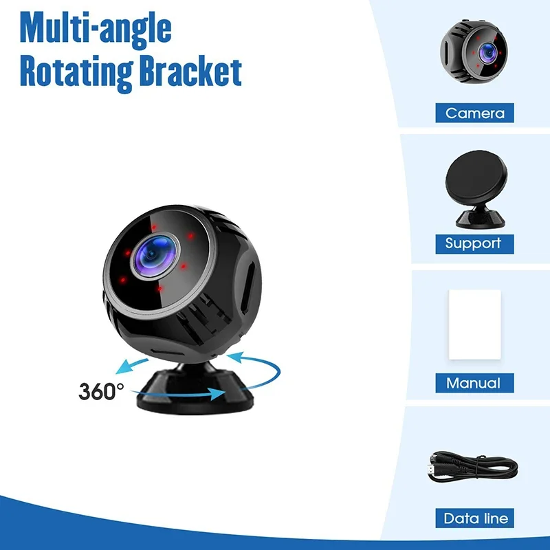 New Camera 1080P HD Wireless Remote Outdoor Sports Intelligent Monitor Infrared Night Vision Camera Mini Camcorders Cam