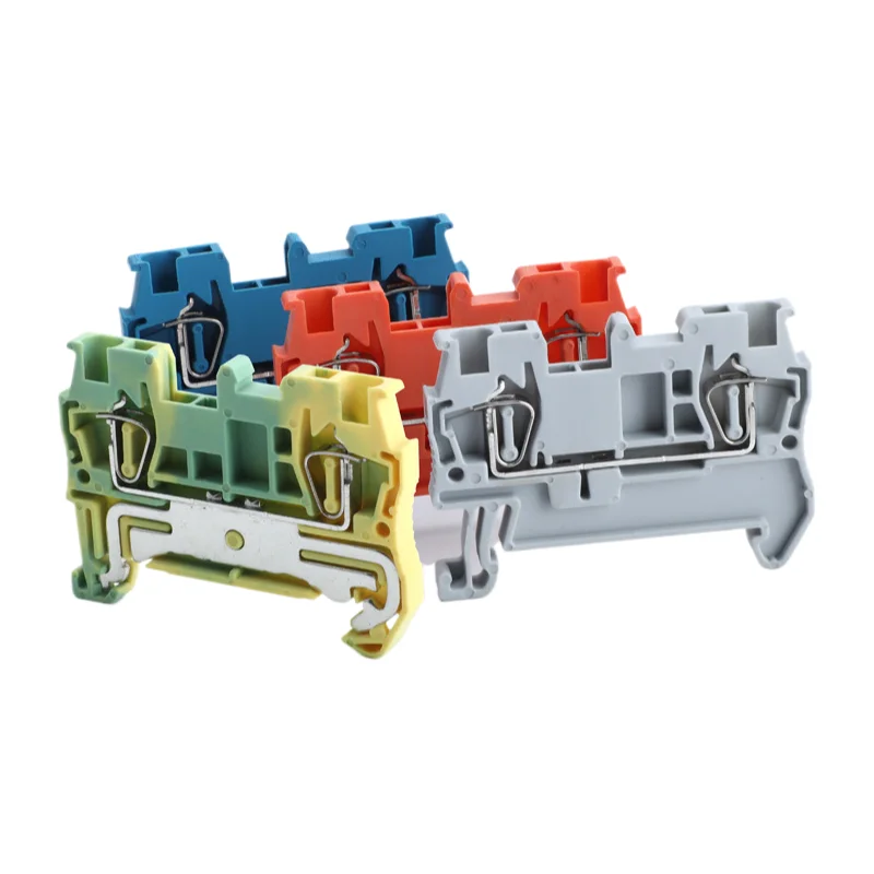 

Клеммная колодка ST1.5, пружинная клеммная полоса, быстрозажимная клемма для монтажа на DIN-рейку, прямое вкручивание, пружинный зажим 1.5 мм