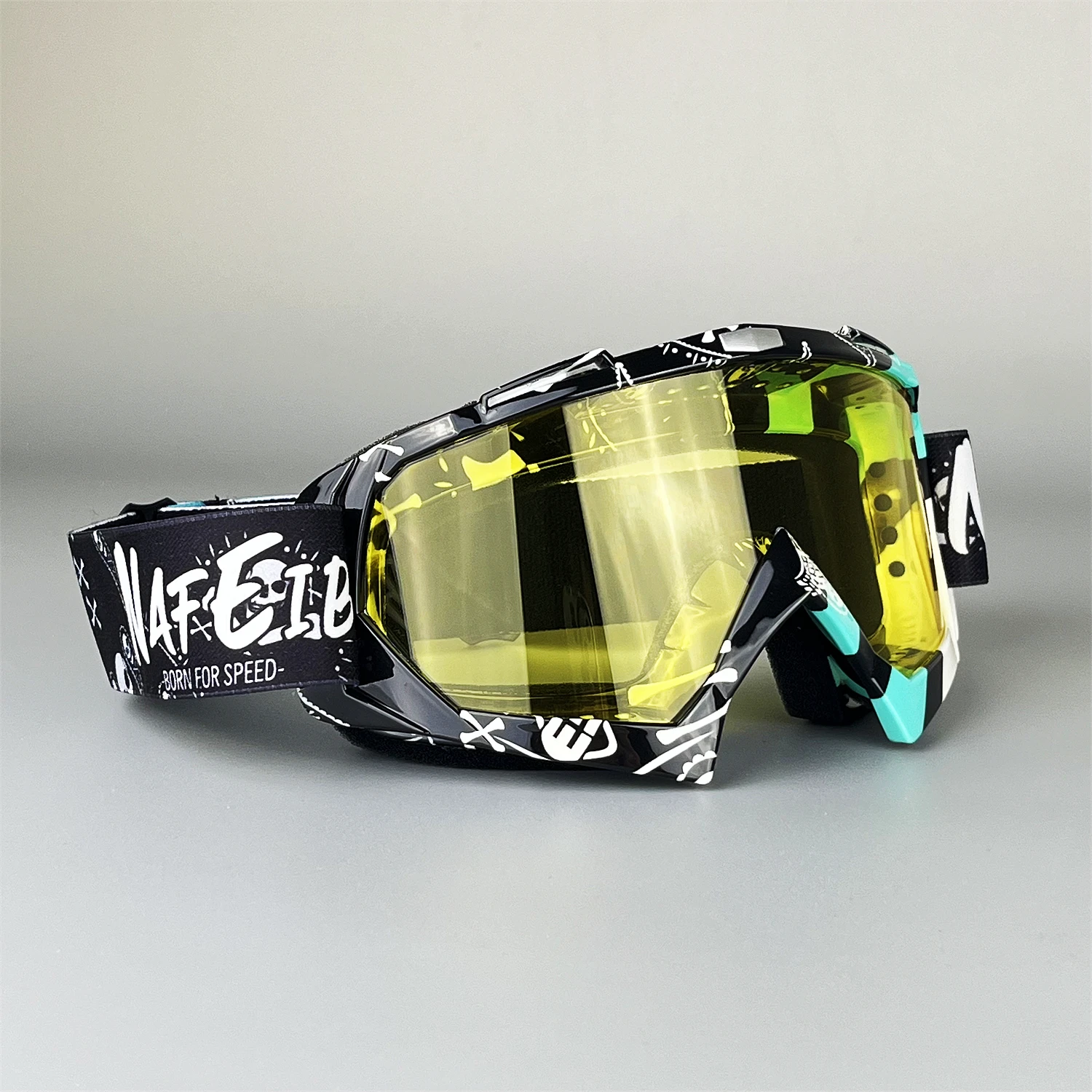NAFEIB off-road motorcycle goggles, skiing windproof goggles, men's and women's universal cycling helmets, glasses