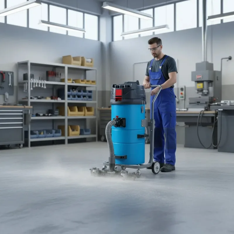 TJ5400FP Small Industrial Electric Vacuum Cleaner 5400W High Suction Power Stainless Steel Dust Collection for Garage
