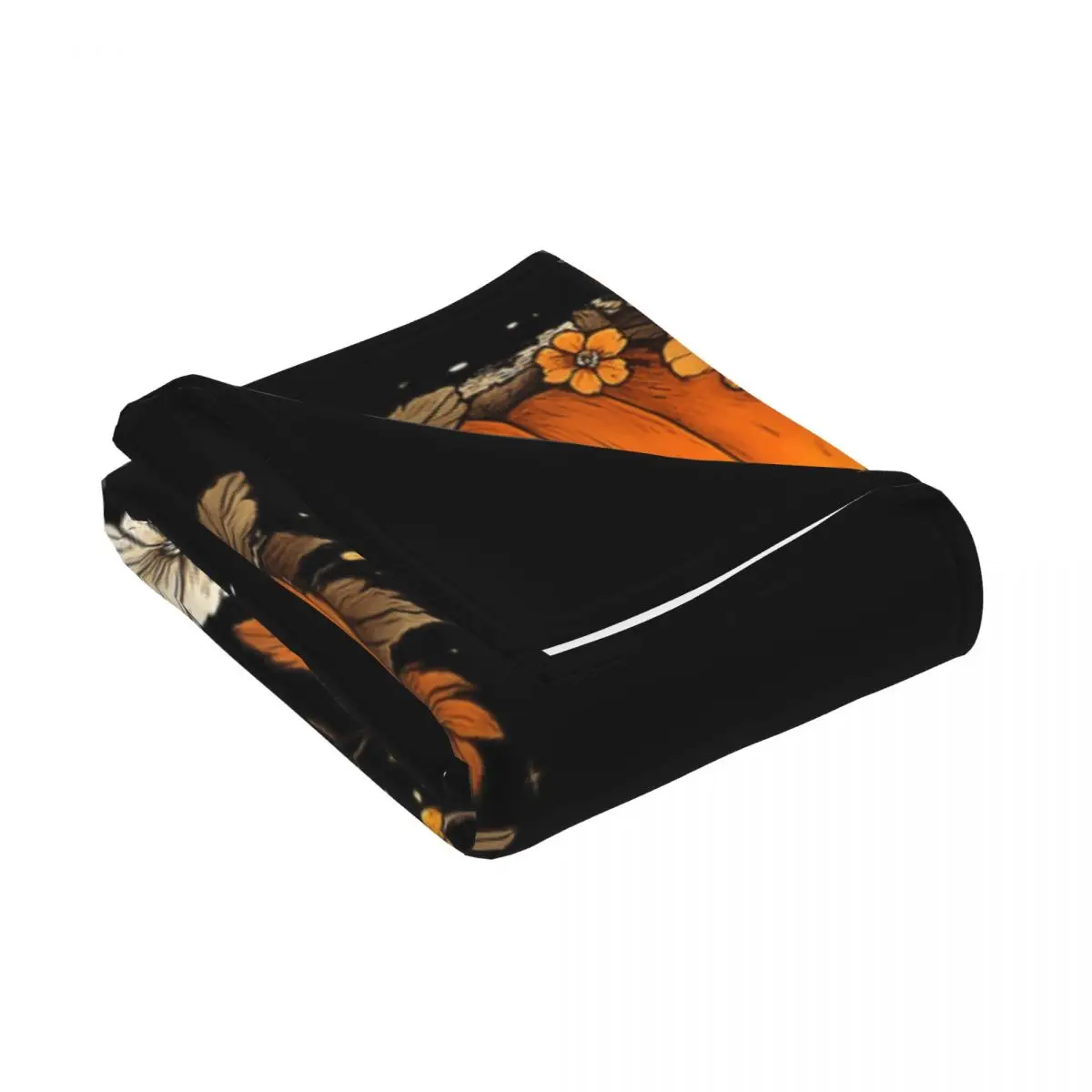Halloween Ghost Holding Black Cat Tapestry Wall Printed Polyester Tapestries Groovy Floral Throw Rug Blanket Wall Decor Yoga Mat