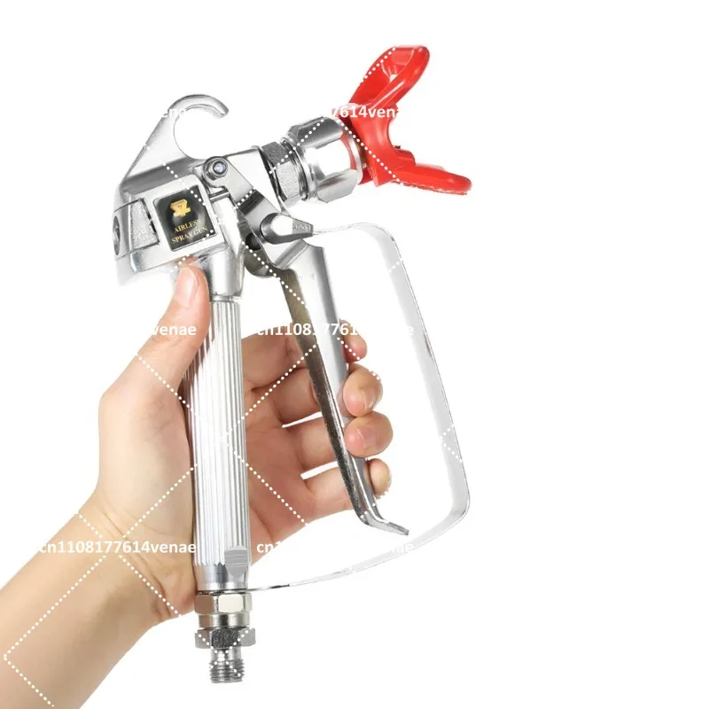 Red 3600PSI High Pressure Airless Paint Spray Gun with 517 Spray Tip and Nozzle Guard for Pump Sprayer