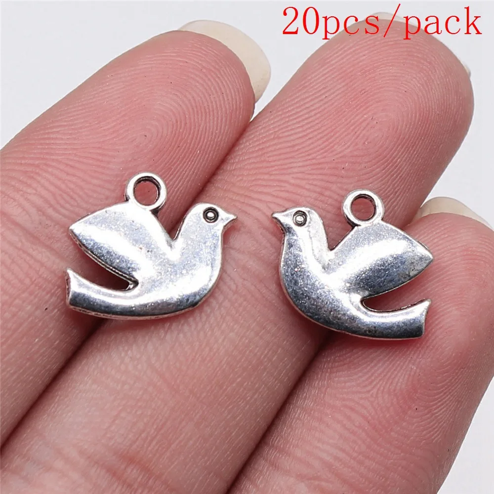 Bulk Charms For Jewelry Making Kit Pendant Diy Jewelry Accessories Hollow Dove Of Peace Charms