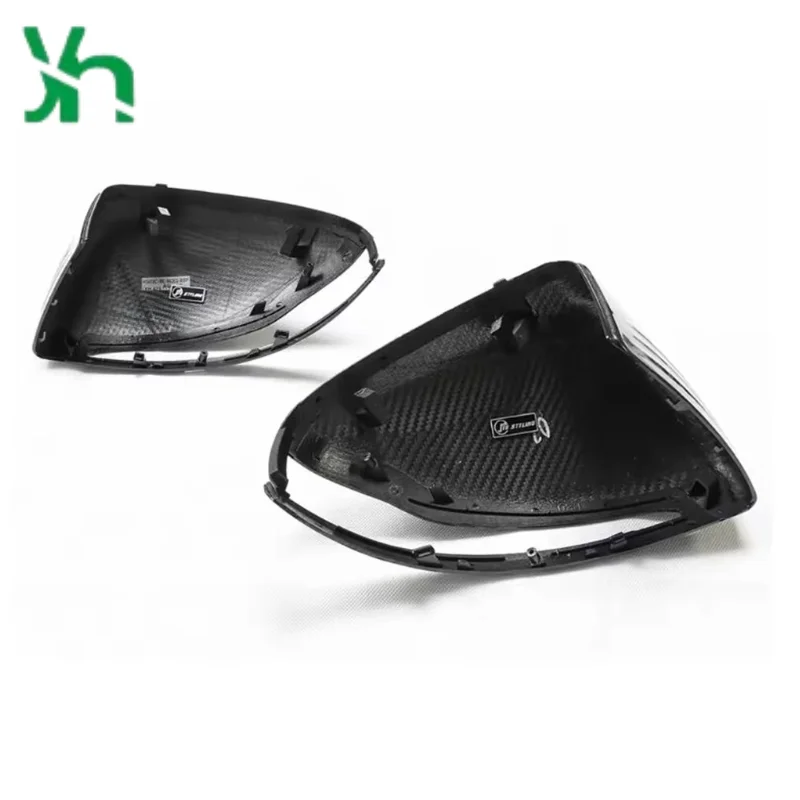 غطاء مرآة من ألياف الكربون الجافة مزورة لسيارة Mercedes-Benz W222 W213 X205 W238 W205 C S GLC E AMG حافظة مرآة الرؤية الخلفية للباب #4