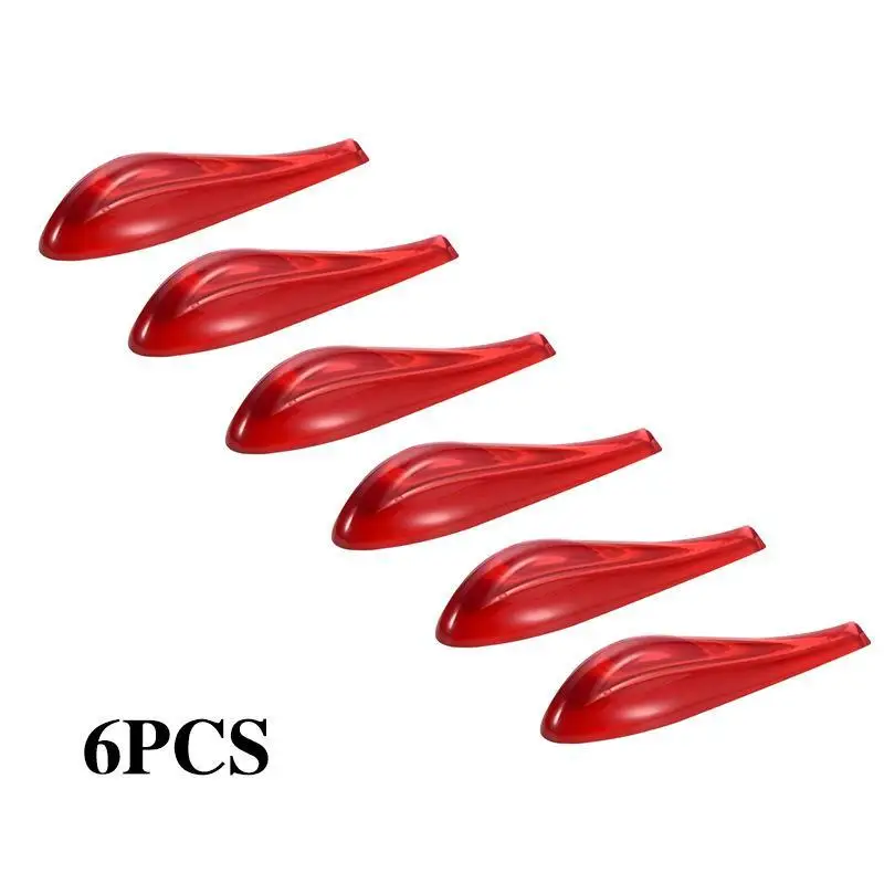 6pcs Car'S 3D Guide Strip Sticker Noise Reduction Refit Headlight Decoration Scratch Rub Low Fuel Air Blocking Strip Growth Rat
