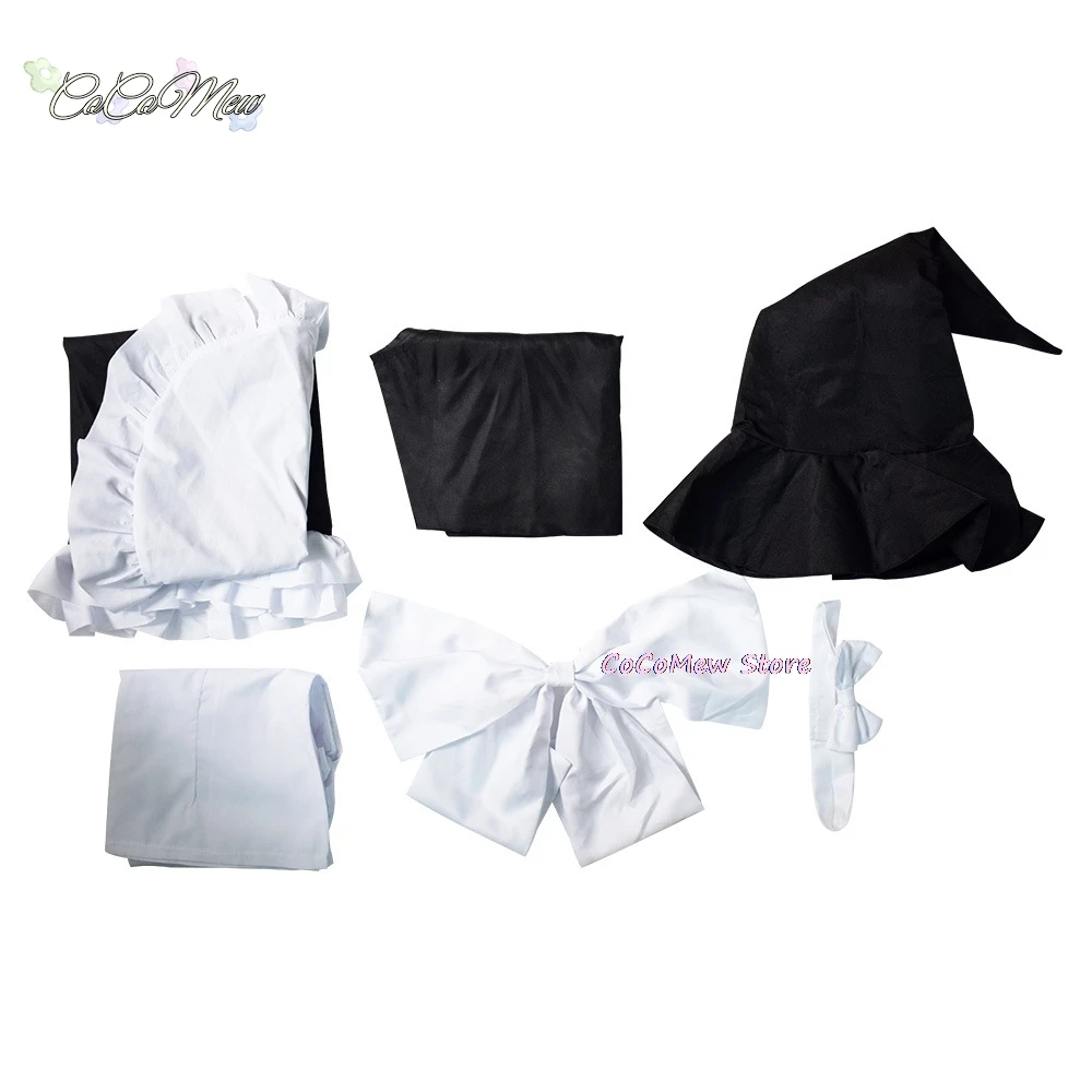 ชุดฮาโลวีนน่ารักน่ารักน่ารักสำหรับผู้หญิงชุดวันฮาโลวีนอะนิเมะเกม touhou ชุดคอสเพลย์ผู้หญิง kirisame Magic Shop