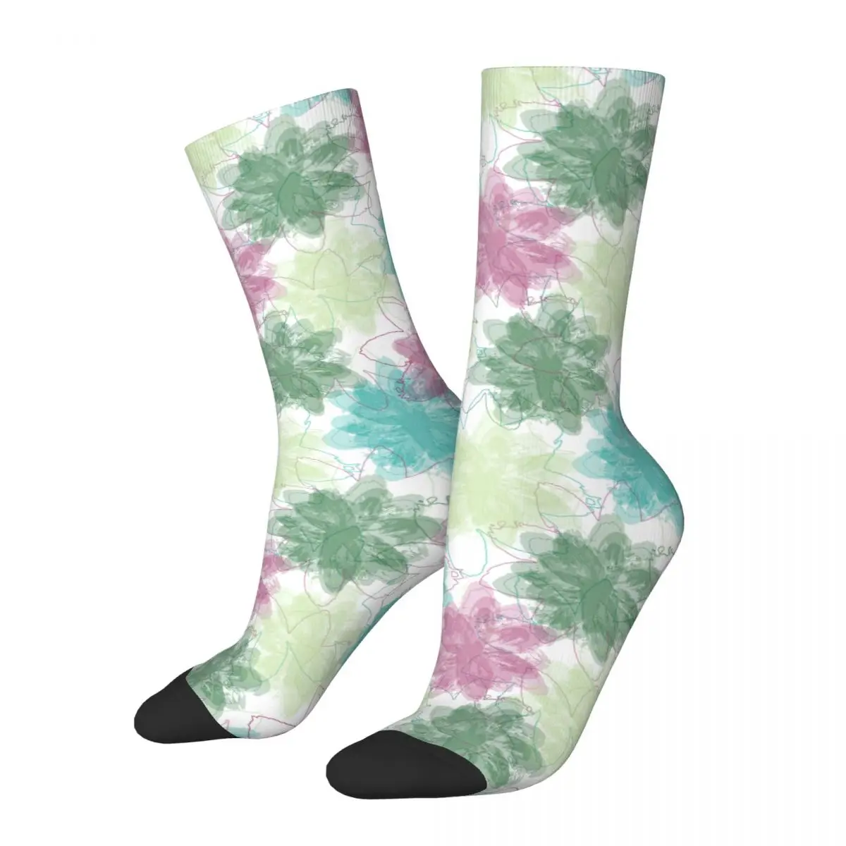 Leaves Doodle Elements Socks Male Mens Women Summer Stockings Harajuku