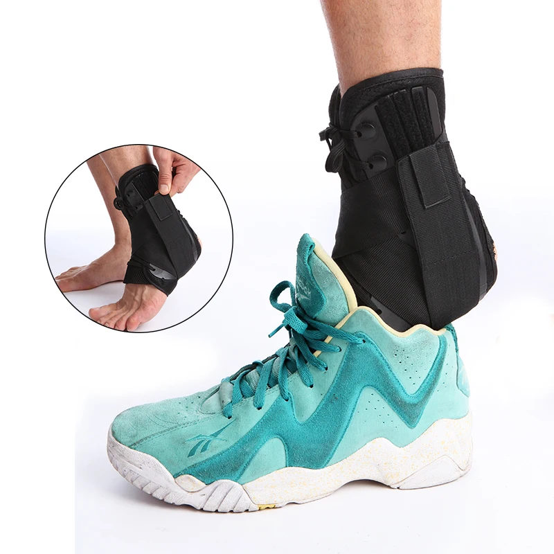 Ankle Brace Support 1Pcs Adjustable Bandage Lace Up Wrap Protector Women Men Running Basketball Sports Safety Guard Protector