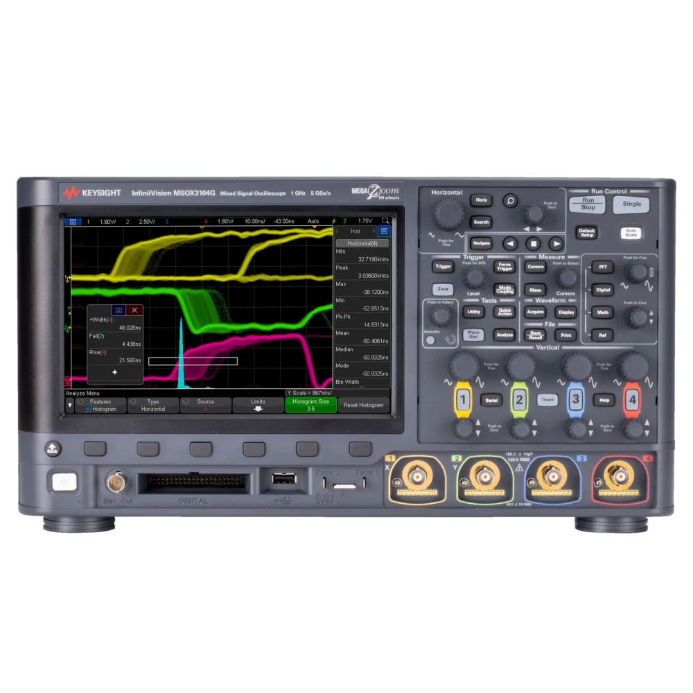 Keysight MSOX3054G InfiniiVision Oscilloscope, mixed signal, 4+16-channel, 500 MHz, w/ Wavegen