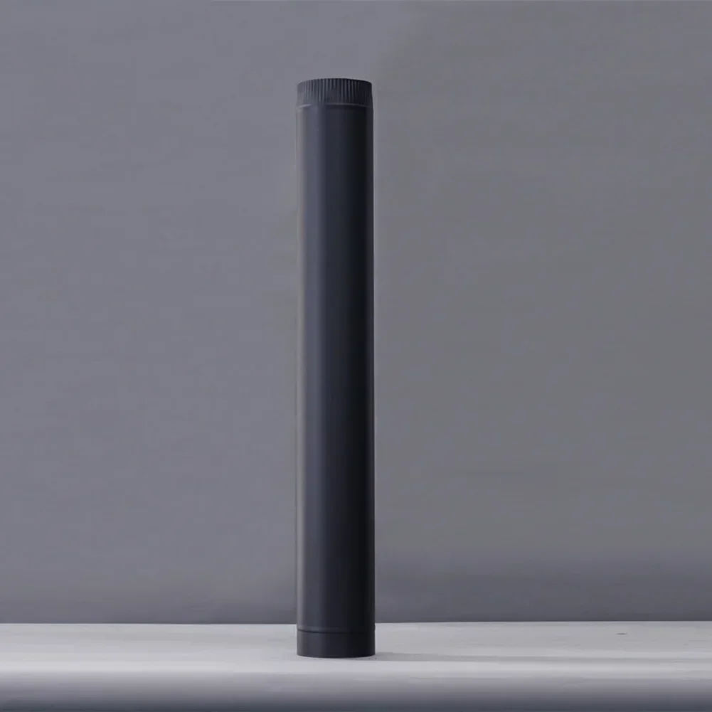 Heavy Duty Flue Pipe Tapered Pipe 12.5*50*0.06cm Stove Pipe Enhanced Smoke Flow Thickened Construction For Stove Venting