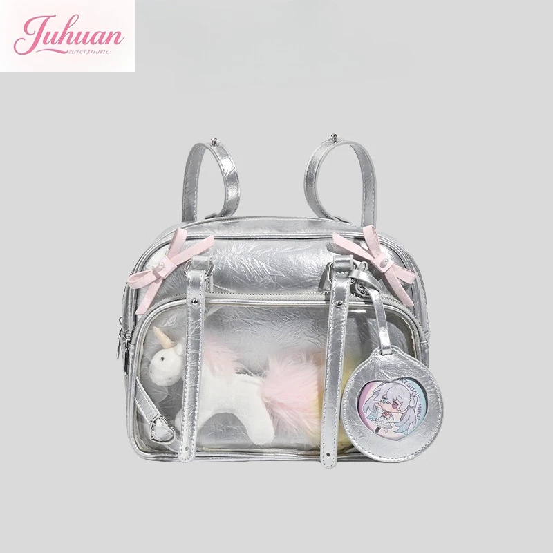 Japanese Silver Ltabag Backpack Small Food 15cm Baby Bag Student Second-dimensional Messenger Bag College Wind Schoolbag Female