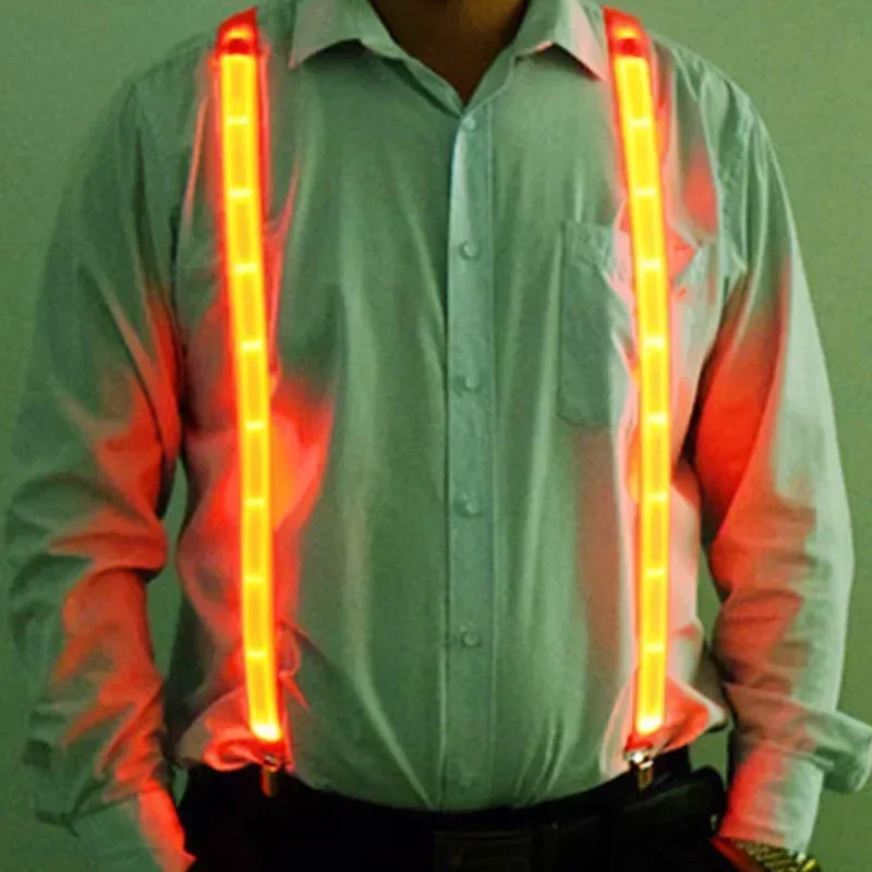 Men's LED Glowing Bow Suspenders for Parties