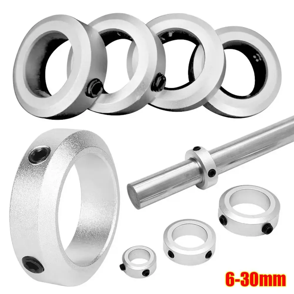 1Pcs Aluminum Alloy Fixed Locking Limit Ring Stop Screw Type 6-30mm Diameter Shaft Collar with Screws Retainer Locator
