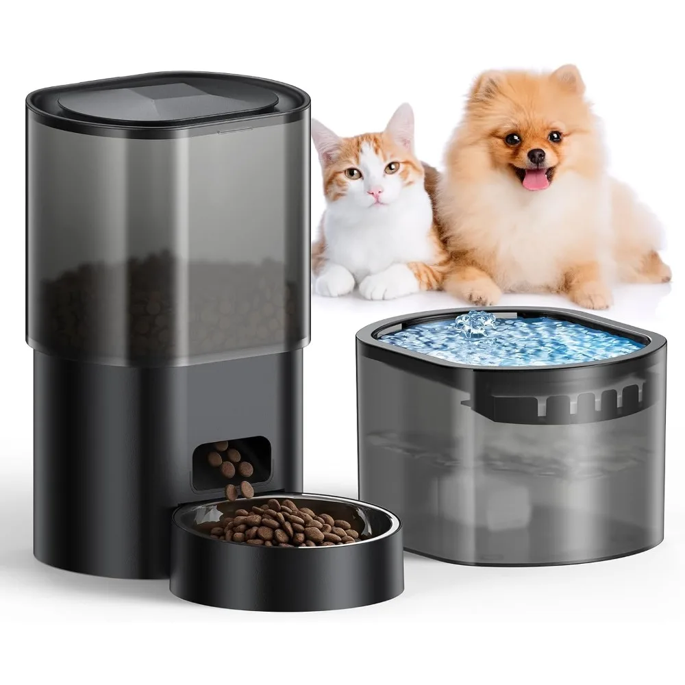 

Smart WiFi Pet Feeder with Water Fountain, APP Control, Programmable Timer for Cats and Small Dogs