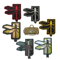 Outdoor Bag Accessories MC Camo Dragonfly Badge PVC Drop Glue Armband Morale Hook Loop Backpack Patch Jacket