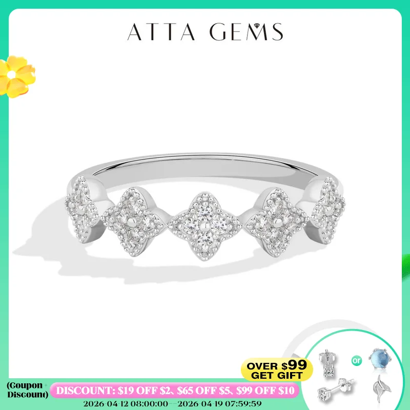 

Кольцо ATTAGEMS D VVS1 с синтетическим круглым муассанитом, серебро 925 пробы, классическое обручальное кольцо, люксовый бренд, женское, 2026, высокое качество