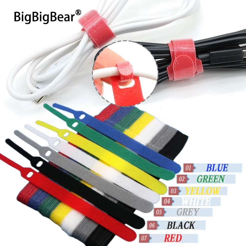 50/100/200 Pcs Releasable Cable Ties 300mm Plastics Fastening Reusable Cable Tie Straps Nylon Wrap Zip Bundle Bandage Tie