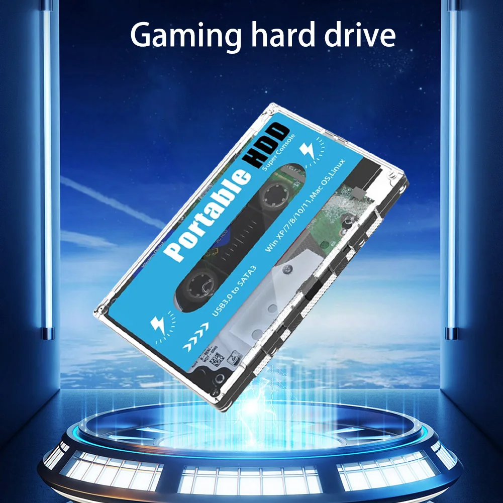 محرك الأقراص الصلبة الخارجي المحمول 500G Batocera 33 مع 110000 + ألعاب ألعاب لمحاكي PS2/PS1/SS/MAME/ARCADE لأجهزة الكمبيوتر المحمول/الكمبيوتر الشخصي/ويندوز