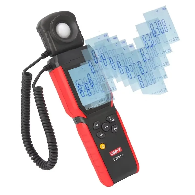 UT381A Light Meter with Detachable Probe and App Connectivity for Remote Monitoring Data Sharing and On Site Analysis