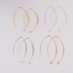 Copper French Earring Hooks Settings Base V-shaped Ear Hook Wire For DIY Jewelry Making Earrings Accessories