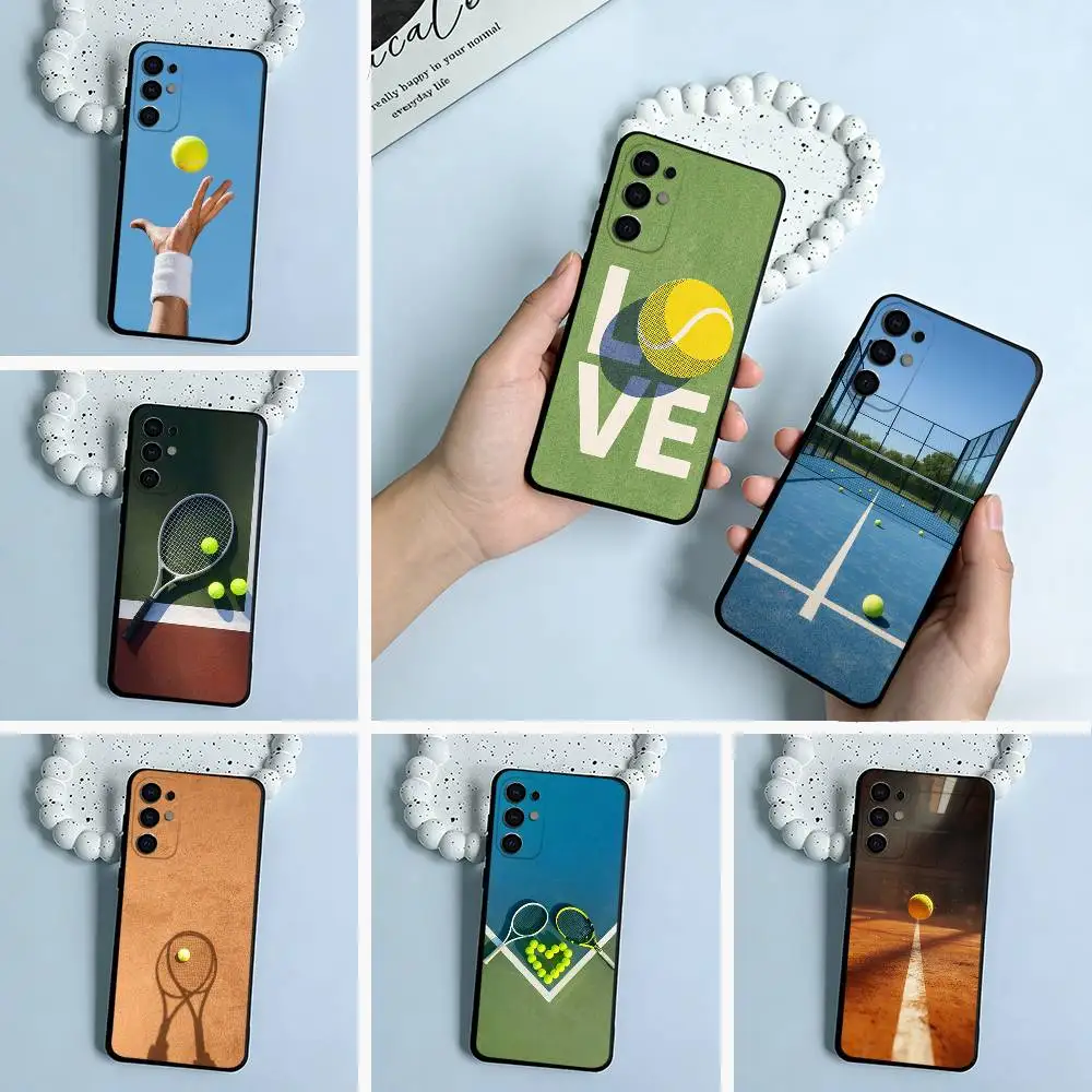 Popular Sport - Tennis Phone Case For Samsung S25,S24,S21,S22,S23,S30,Ultra,S20,Plus,Fe,Lite,Black Soft Silicone