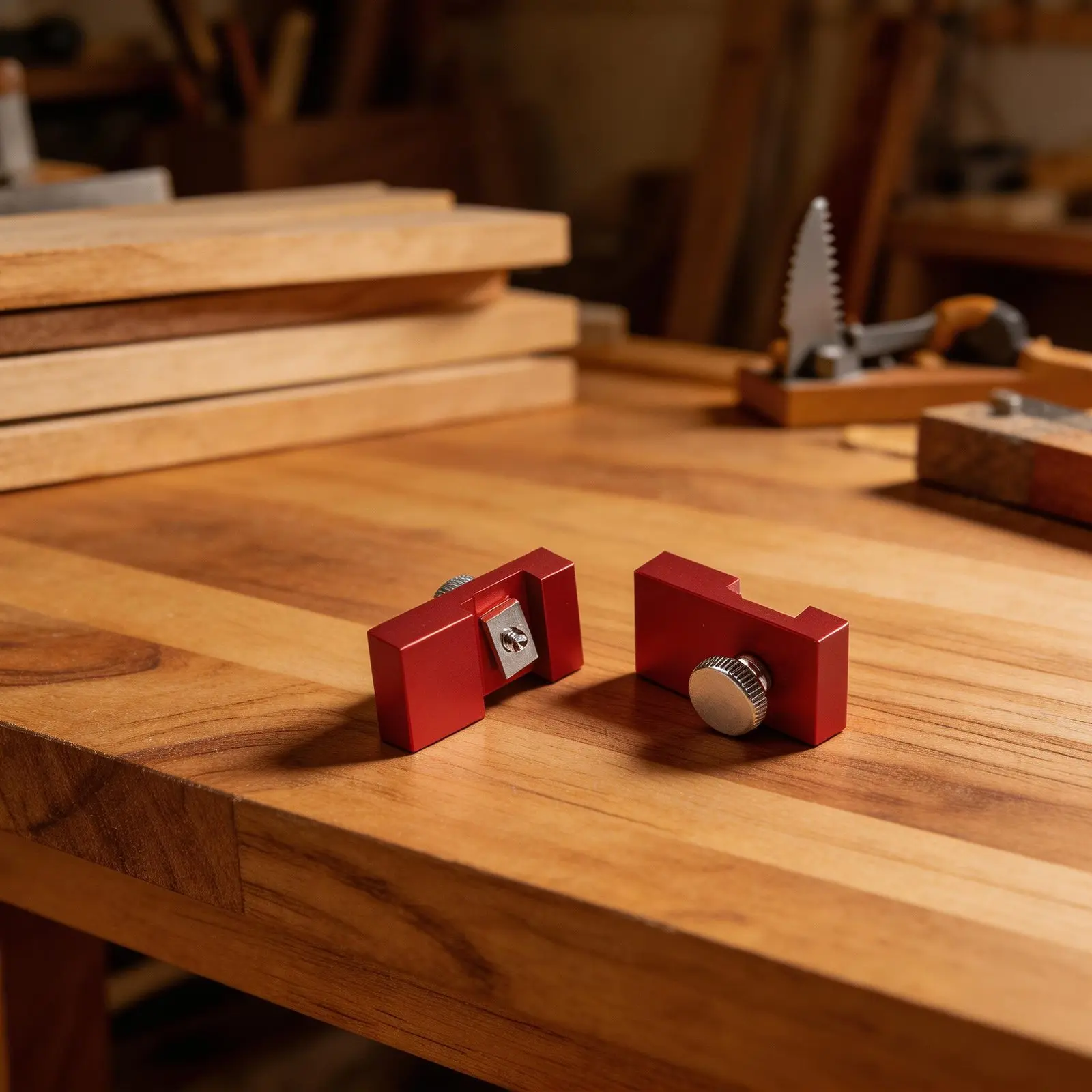 Adjustable Aluminum Stop Block and Straight Cutting Jig for Compatibility with Popular Woodworking Guide Rail Systems