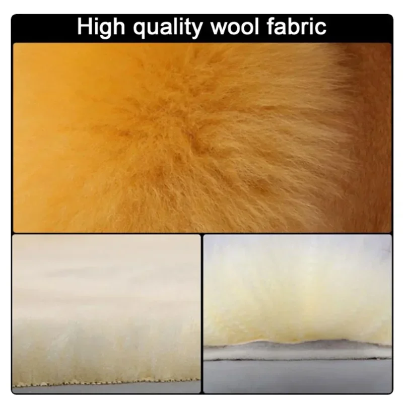 Universal Car Winter Wool Warm Front Seat Cover Luxury High Quality Australian Fur Seat Cushion Auto Interior Accessories