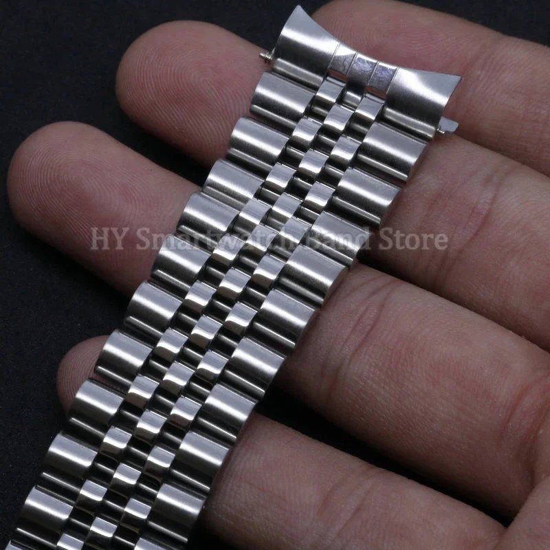 18 مللي متر 19 مللي متر 20 مللي متر 21 مللي متر 22 مللي متر 23 مللي متر 24 مللي متر 26 مللي متر الفولاذ المقاوم للصدأ حزام ساعة اليد ل Seiko المعصم الفرقة ل اليوبيل منحني نهاية سوار فاخر