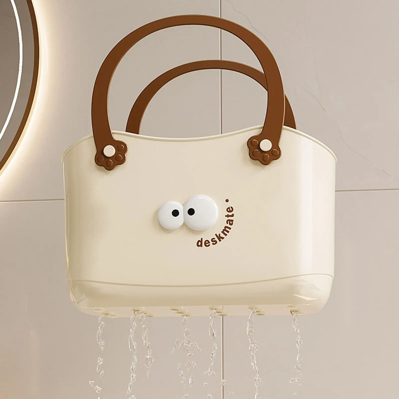 Shower Basket with Drainage Holes Bath Tote Toiletry Organizer Shower Caddies Bin for Shampoo Soap Toiletry Cosmetics Kitchen