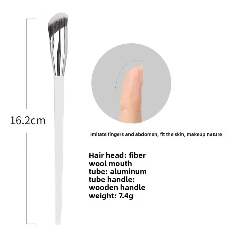 Schuine Hoofd Gezicht Foundation Borstels Witte Kleur Corrector Corrector Borstel Contour Beauty Tool Foundation Concealer
