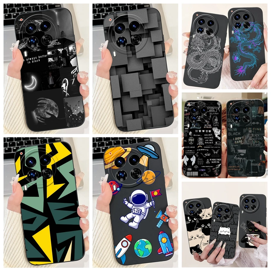 Case For Tecno Camon 30 Premier Camon30 4G 5G Cover Silicone Soft Sofu Touch Phone Bumper Dragon Cat Space Man Painting Fundas