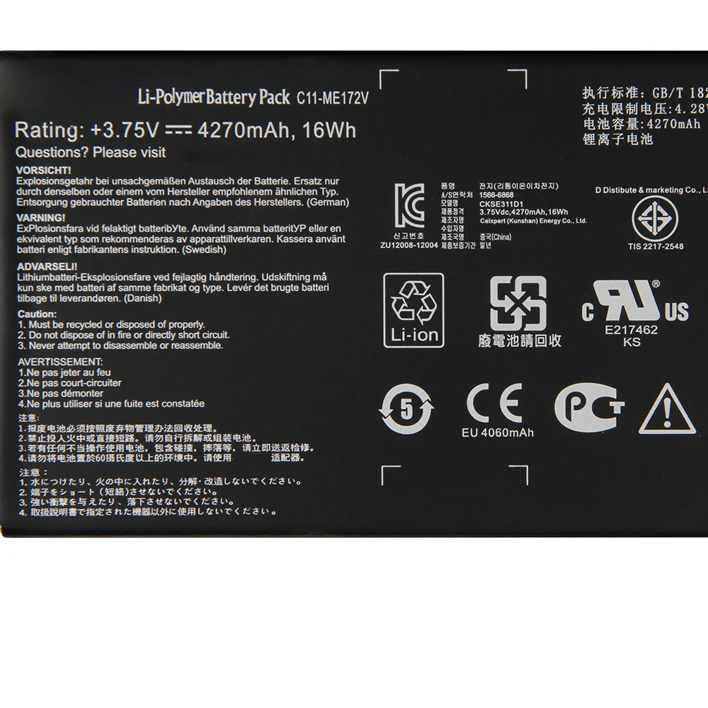 Original Replacement Battery C11-ME172V For ASUS MeMoPad ME371MG k004 ME172V Tablet Battery 4270mAh
