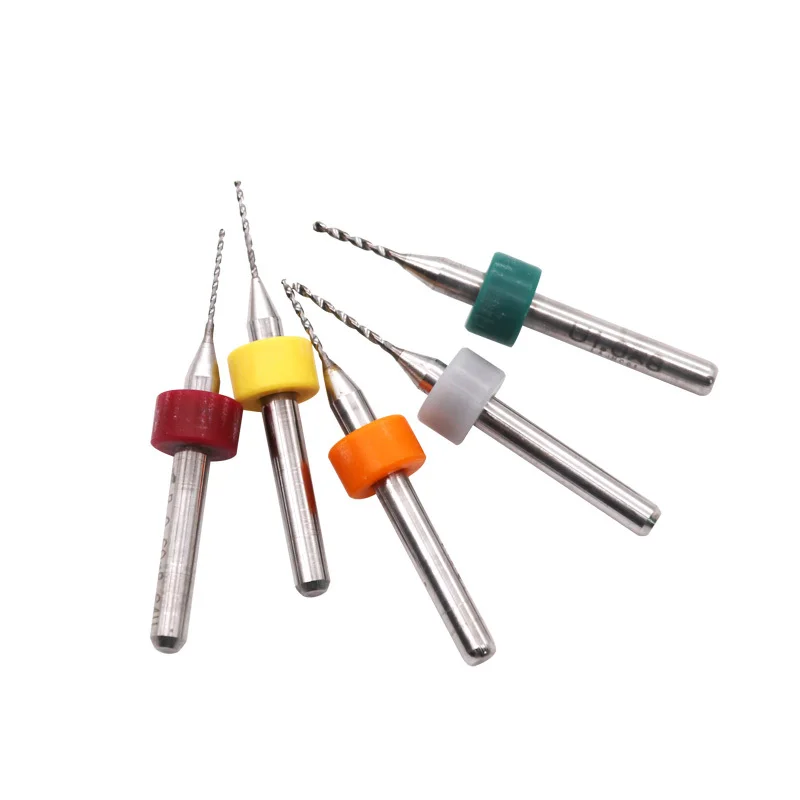 Micro PCB Tungsten Carbide Twist Drill Bits 0.1-2mm for Circuit Board Amber Beeswax Hand Drill