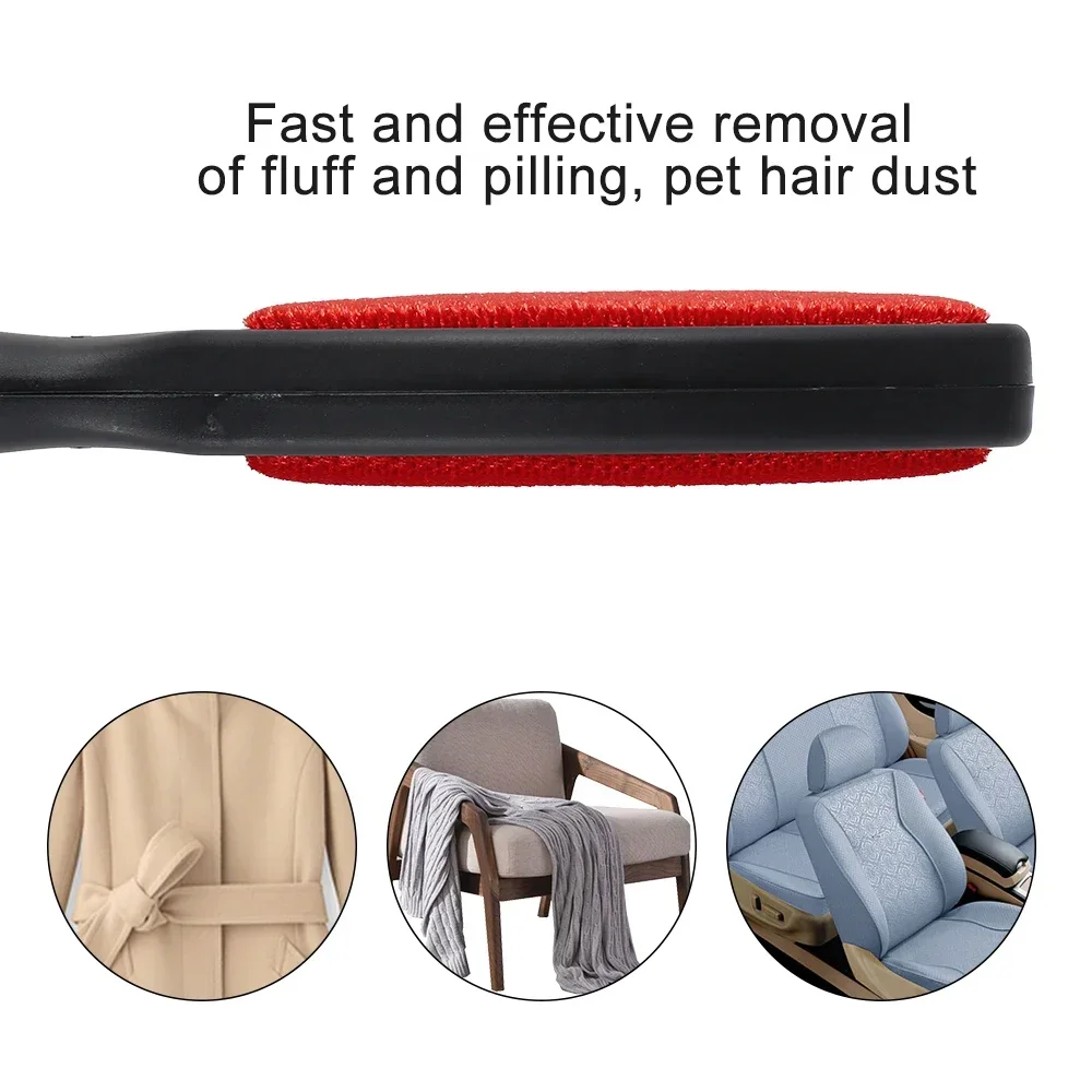 Escova dupla face Lint para roupas, roupas, peles, removedor de pêlos, Magic Lint Brush, removedor de pêlos de cães e gatos, novo, 2pcs