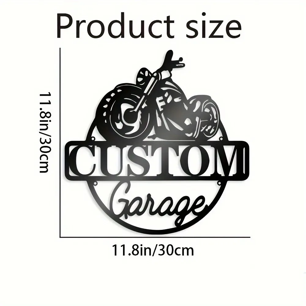 Personalized Name Custom Motorcycle Tin Sign Retro Indoor Outdoor Garage Wall Decor Father Housewarming Gift
