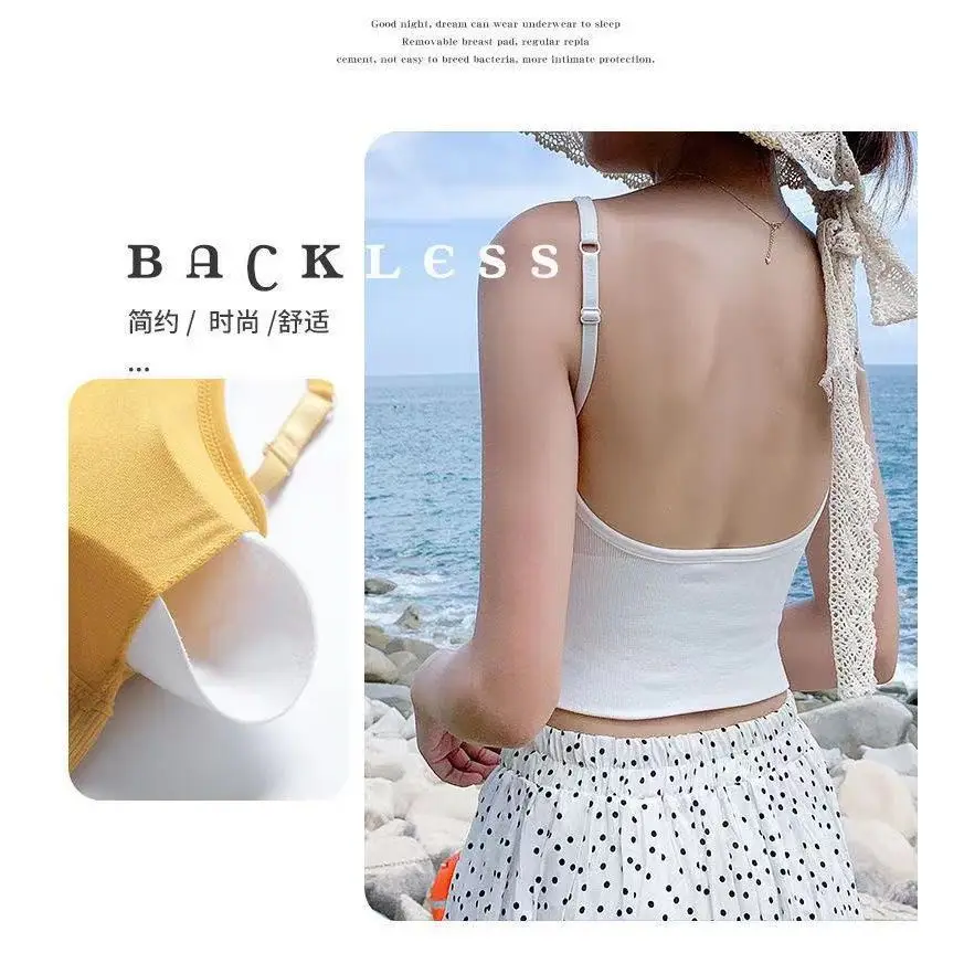 TAKARA TOMY Summer Hello Kitty New Girl Beauty Strap Chest Pad Anti-lighting Vest Student Cotton Sports Sling Underwear