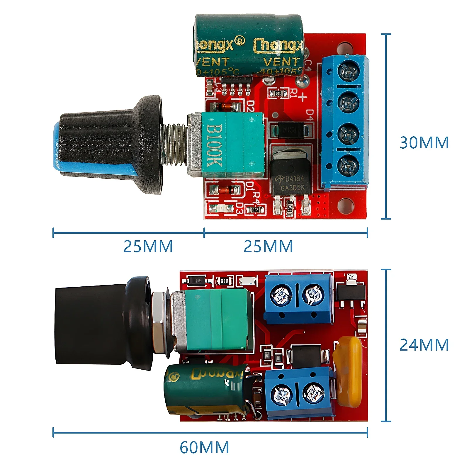 1Pcs DC Motor Speed Controller PWM Speed Regulator Switch, 5A 3V-35V /4.5V-35V Adjustable Speed Control Module