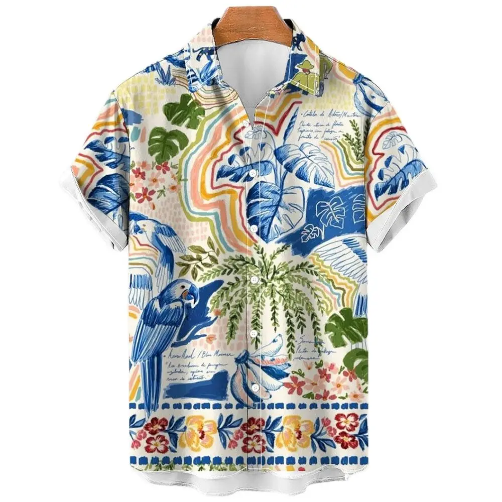 

Casual Loose ort Sve irt for Men Spring Summer Thin Fabric Printed Youth Faion Spring Summer No Iron Treaent